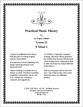 Practical Music Theory, Lesson 13, E Minor 1 P.O.D. cover